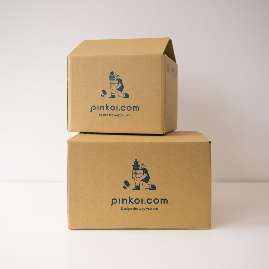 【仅供宅配寄送】Pinkoi 包装纸箱 - 10 个 - 收纳用品 - 纸 卡其色
