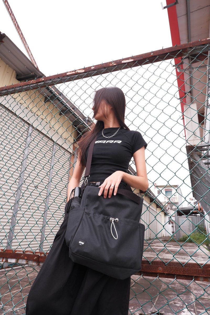 军用侧背包 - 侧背包/斜挎包 - 棉．麻 黑色