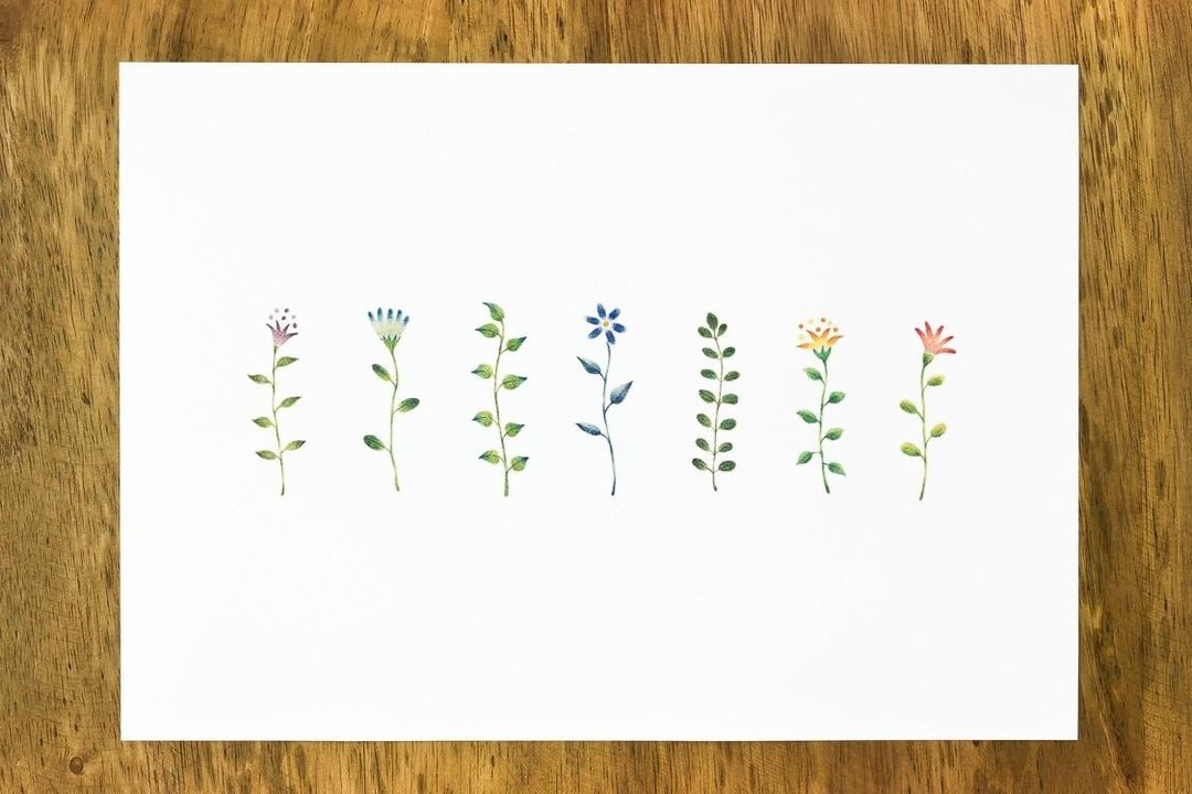 Living with a picture. Art Print "colorful flowers" AP-34 - 海报/装饰画/版画 - 纸 绿色