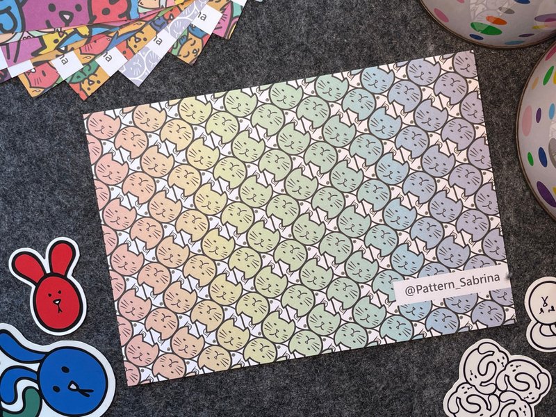 【明信片】猫鱼系列 &fish_p2_A_荷兰纸 - 卡片/明信片 - 纸 多色