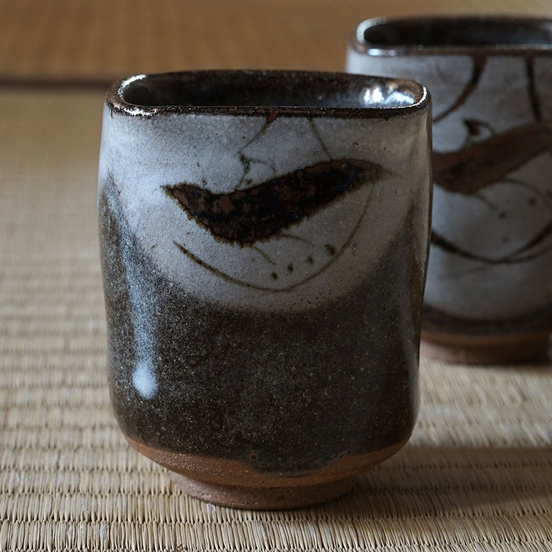 绘唐津汤吞 - 茶具/茶杯 - 陶 