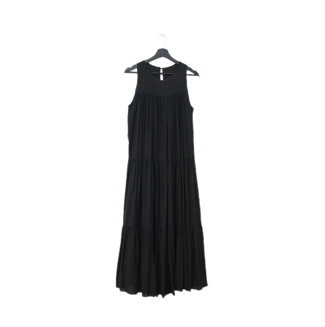 Back to Green-复古长洋装 低调 黑色蛋糕裙Ls-18//vintage dress - 洋装/连衣裙 - 棉 