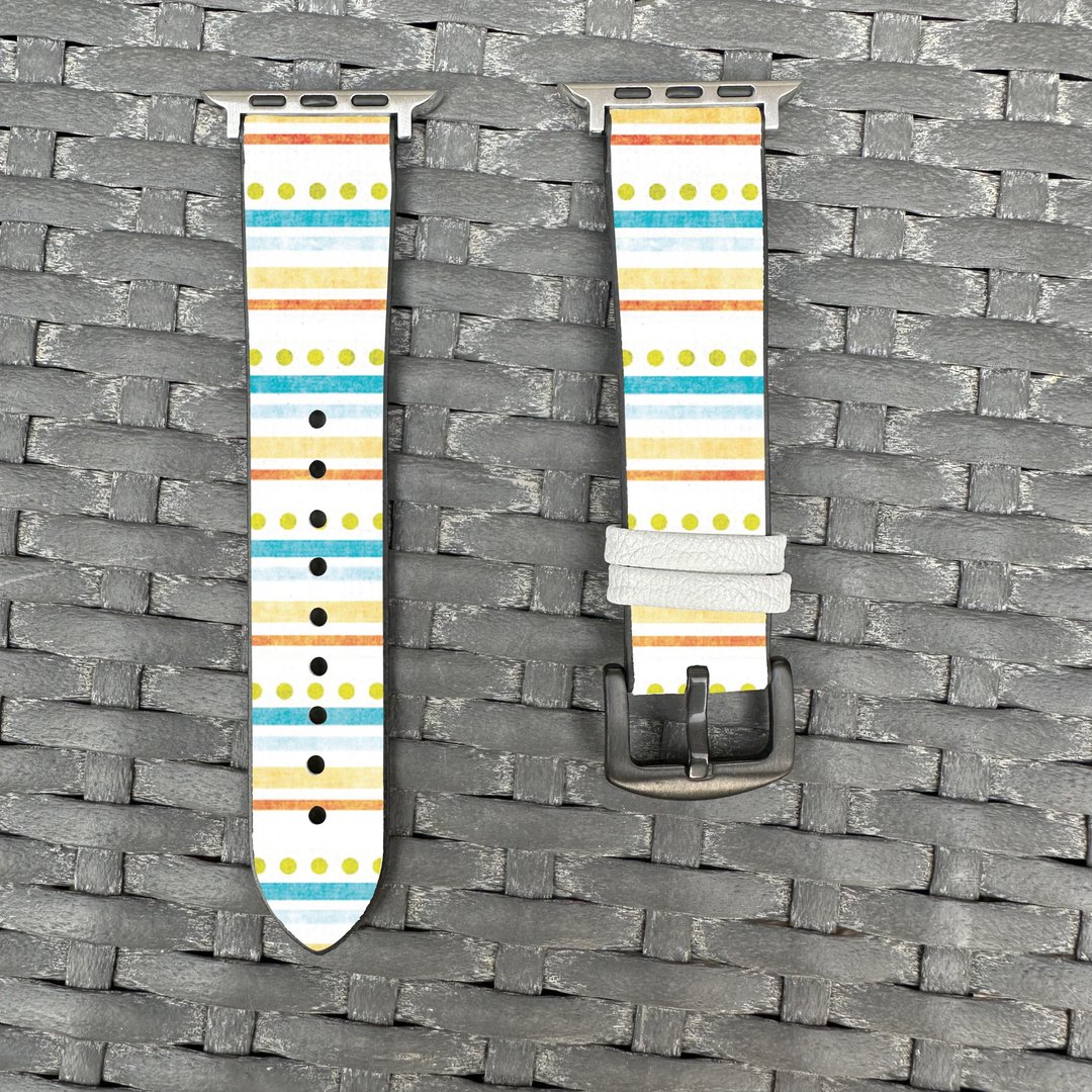 薄荷绿部落图纹 Apple Watch 潮流硅胶表带 -cr22 - 表带 - 硅胶 多色