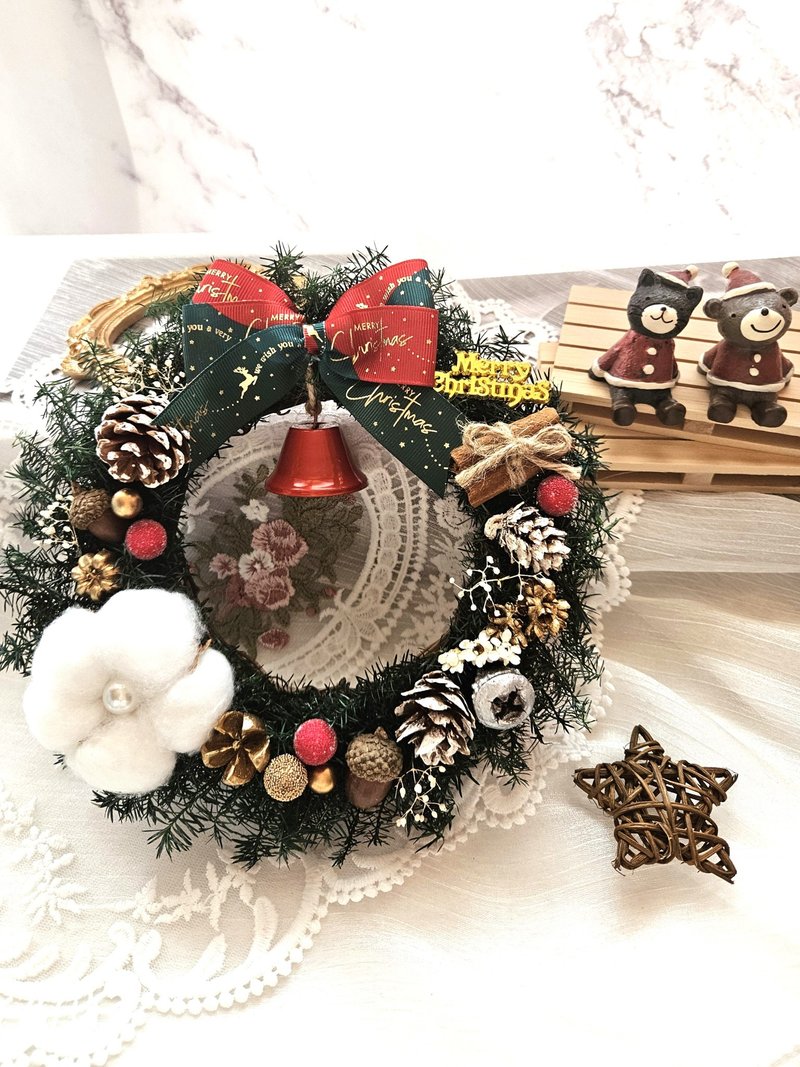 永生雪松圣诞花圈 圣诞礼物 - 干燥花/捧花 - 植物．花 