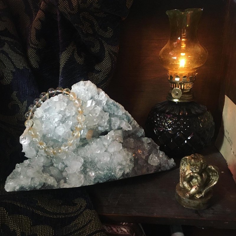 【Lost and find】大尺寸 印度 灰蓝色 鱼眼石 摆件 - 摆饰 - 宝石 蓝色