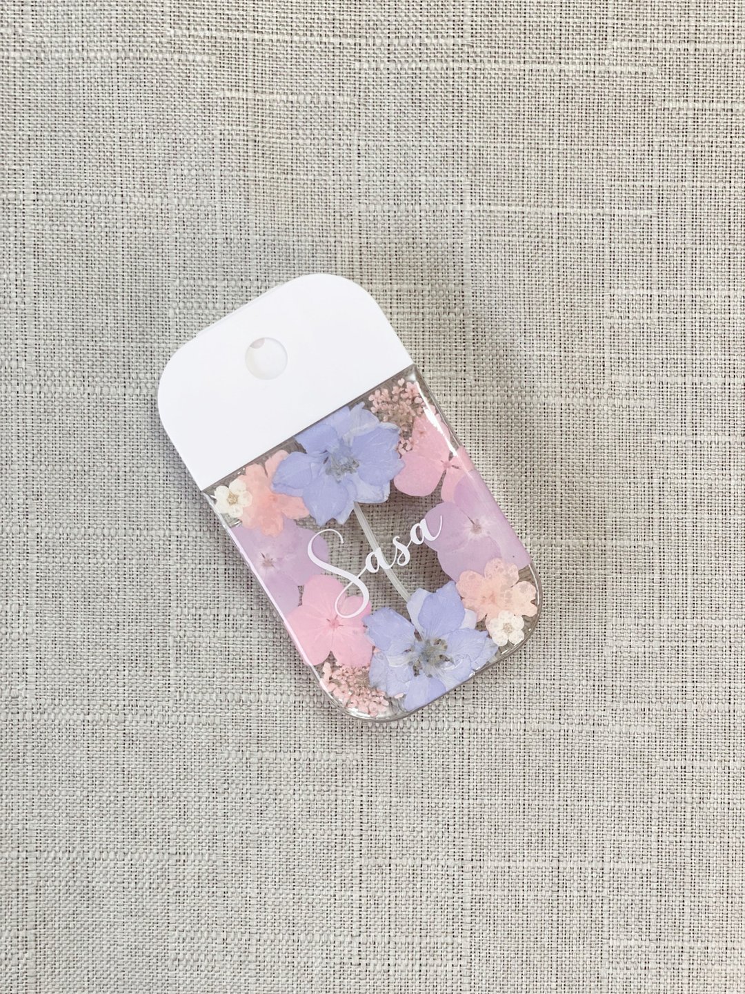 【DIY押花喷雾瓶－粉紫款】自订名字 定制化 消毒瓶 防疫用品 - 收纳用品 - 塑料 