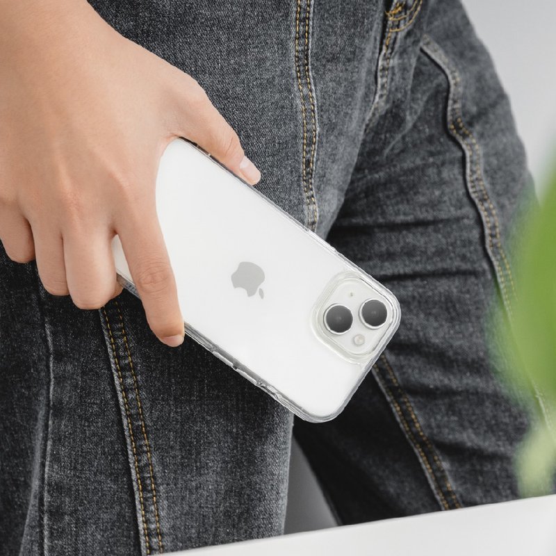 iPhone 15/14/13 Nude晶亮透明防摔手机壳-M系列支持MagSafe - 手机壳/手机套 - 塑料 