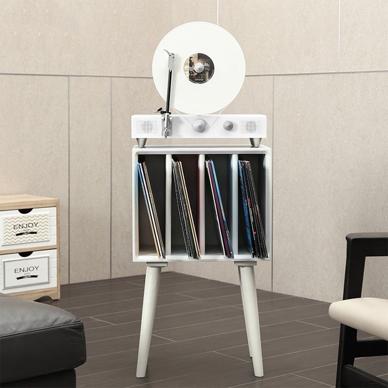 【免运-圣诞特惠】Gramovox实木黑胶唱片收纳架唱片机专用柜 - 其他 - 其他材质 白色