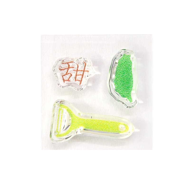 PLAY台湾水果水晶印章 台湾甜 削皮刀 - 印章/印台 - 塑料 透明