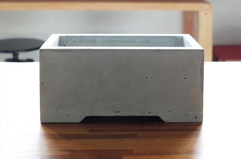 长方形花器 - 植栽/盆栽 - 水泥 灰色