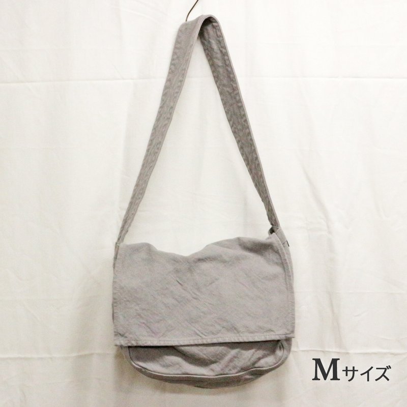 报童包 M 尺寸【2025秋冬限定色・Stone】(VC-5M) - 侧背包/斜挎包 - 棉．麻 灰色