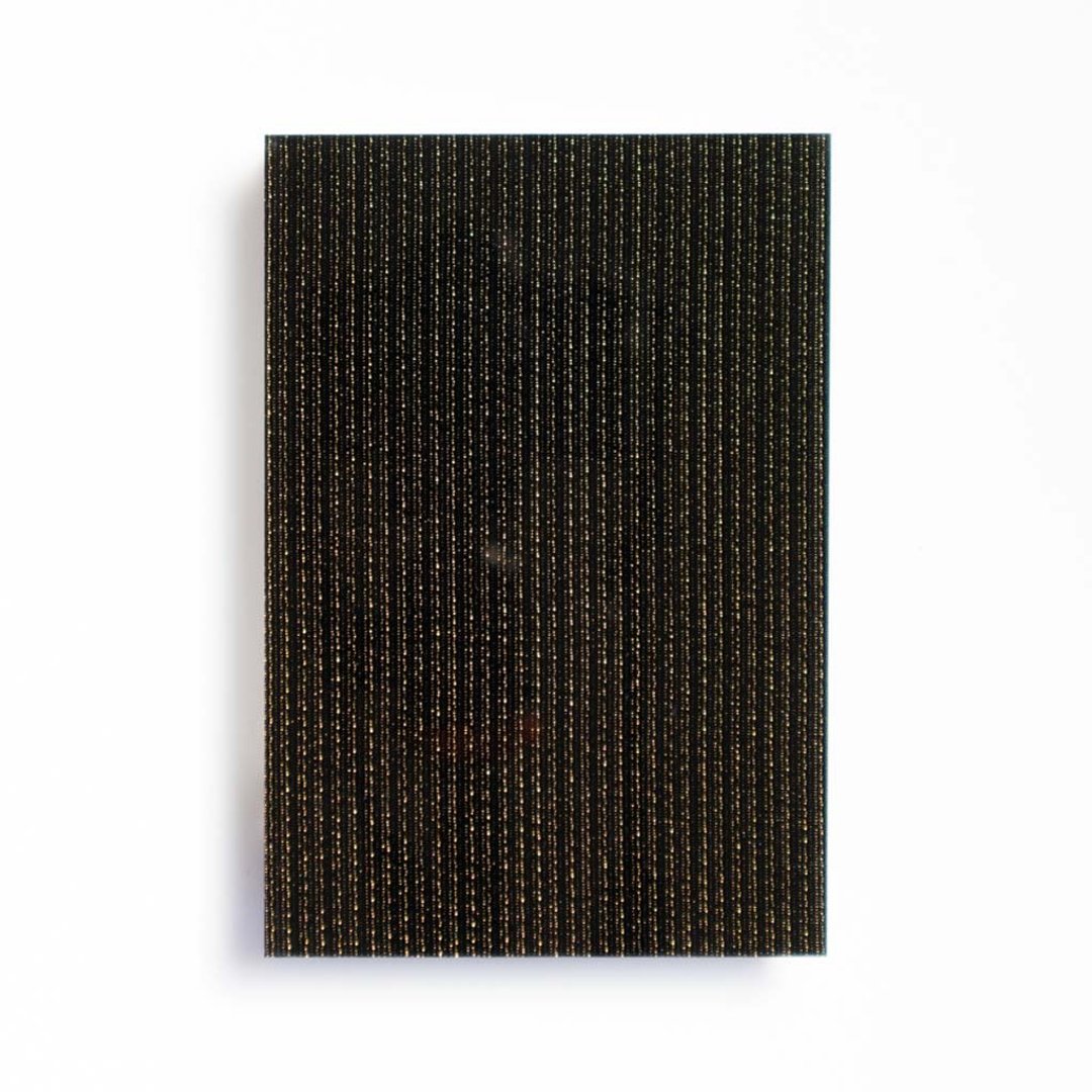 Acrylic board / Art / Black gold thread transparent / Textile / 3mm / Postcard size - 零件/散装材料/工具 - 压克力 黑色