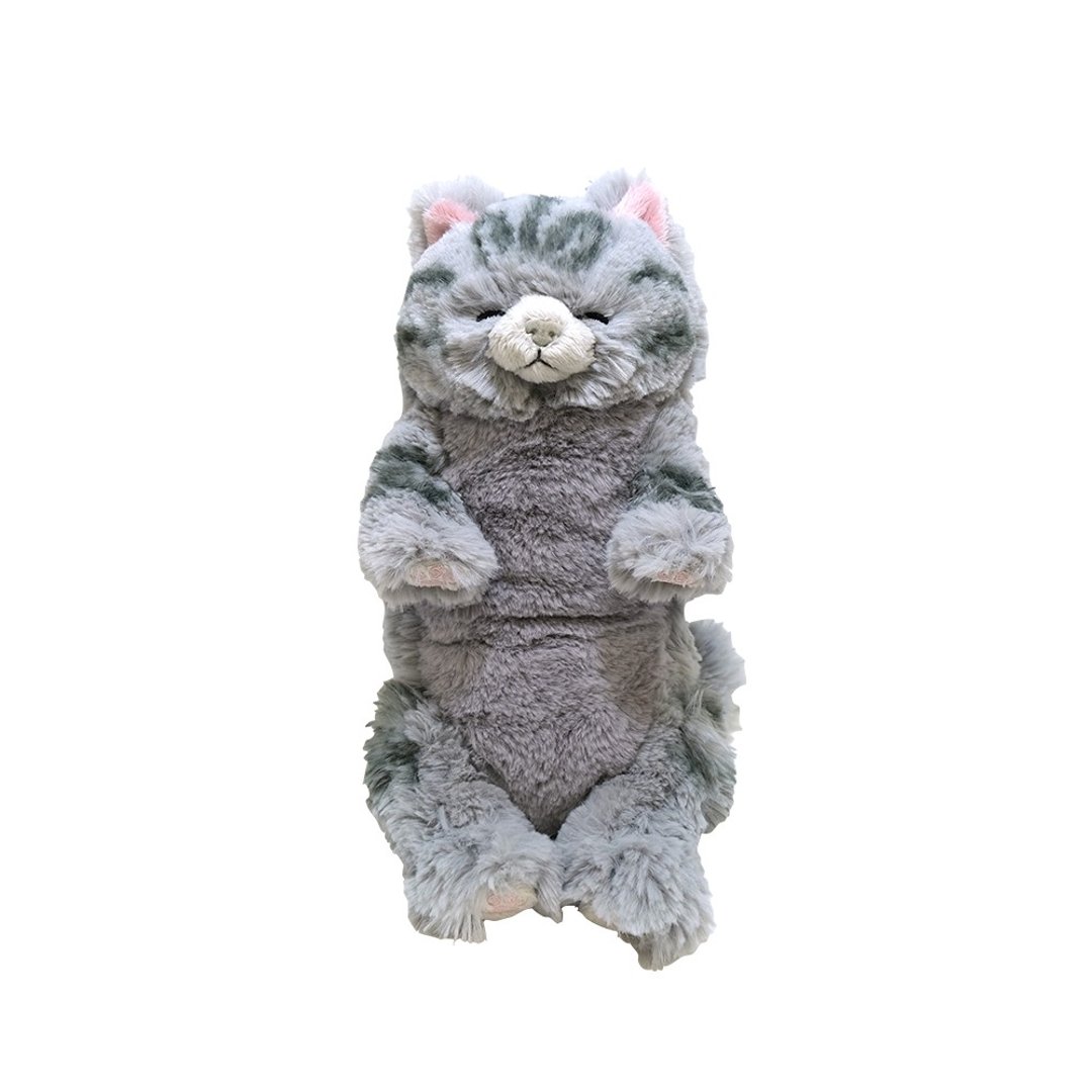 Sunlemon 安睡猫绒毛玩偶 - 斑斑灰 S/M - 玩偶/公仔 - 聚酯纤维 灰色