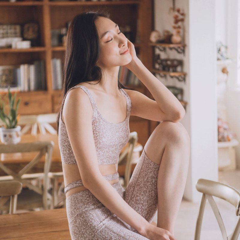 【MACACA】 :)快乐小方3D BRA - AIA0294 浅棕 - 女装运动内衣 - 尼龙 咖啡色