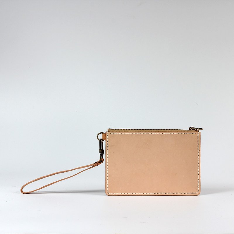 【颖川手创】DIY套组 多功能拉链收纳包 真皮手做 简单缝系列(裁片有打孔) PKIT AS002 - 皮件 - 真皮 黄色