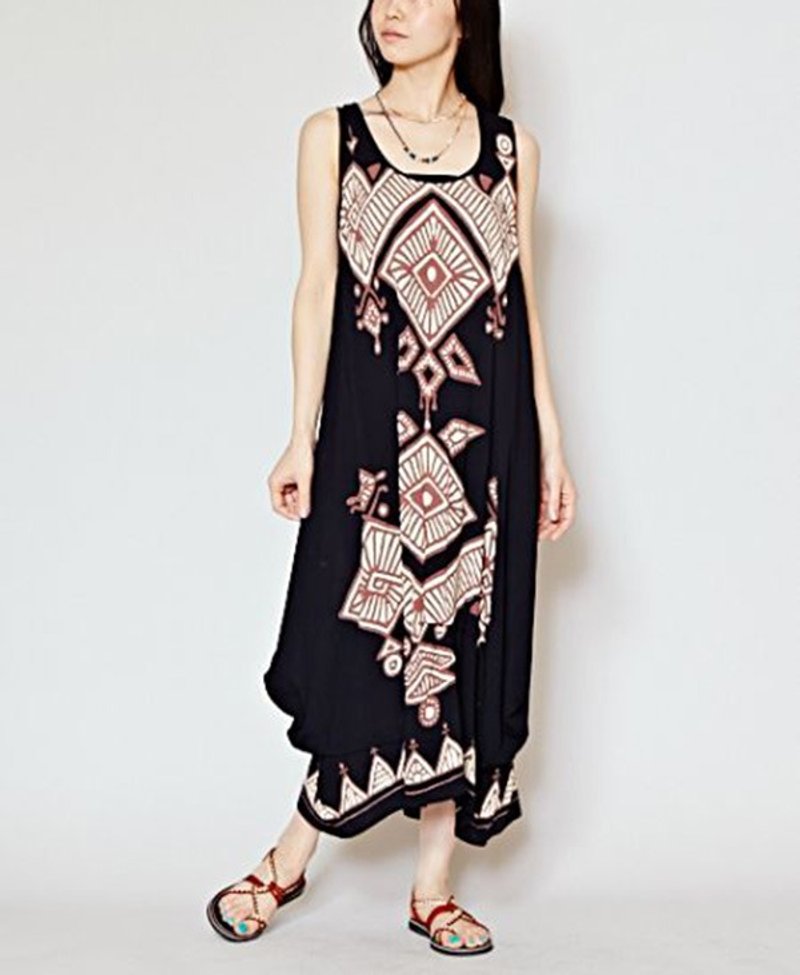 【 预购中】☼民族图腾背心洋装☼(三色) - 洋装/连衣裙 - 棉．麻 多色