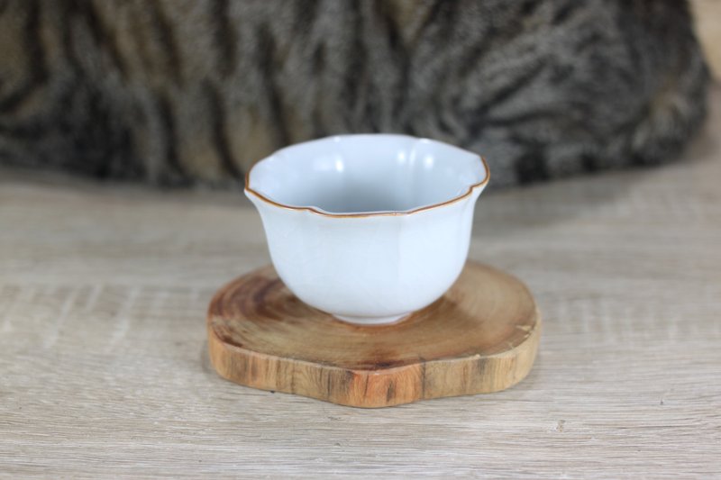 【沐春生活】80ml 月白 官窑 幸福茶杯 莺歌陶艺名家叶敏祥作 - 茶具/茶杯 - 瓷 