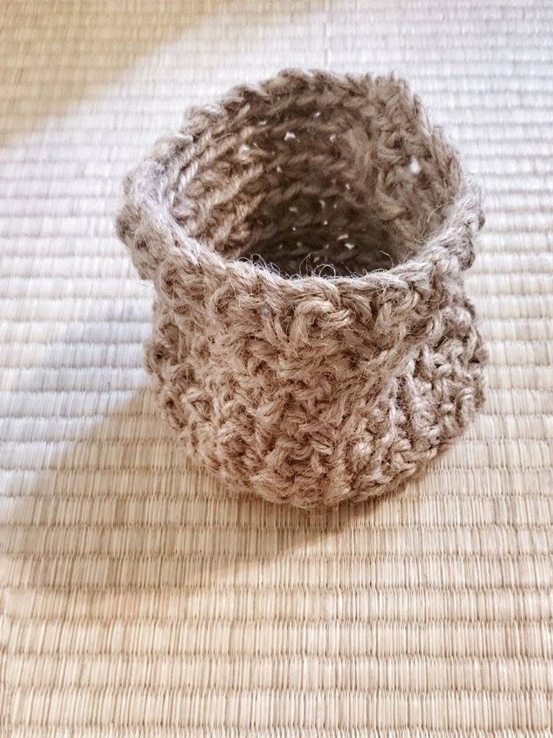手工麻绳编织软器皿 - 摆饰 - 棉．麻 卡其色