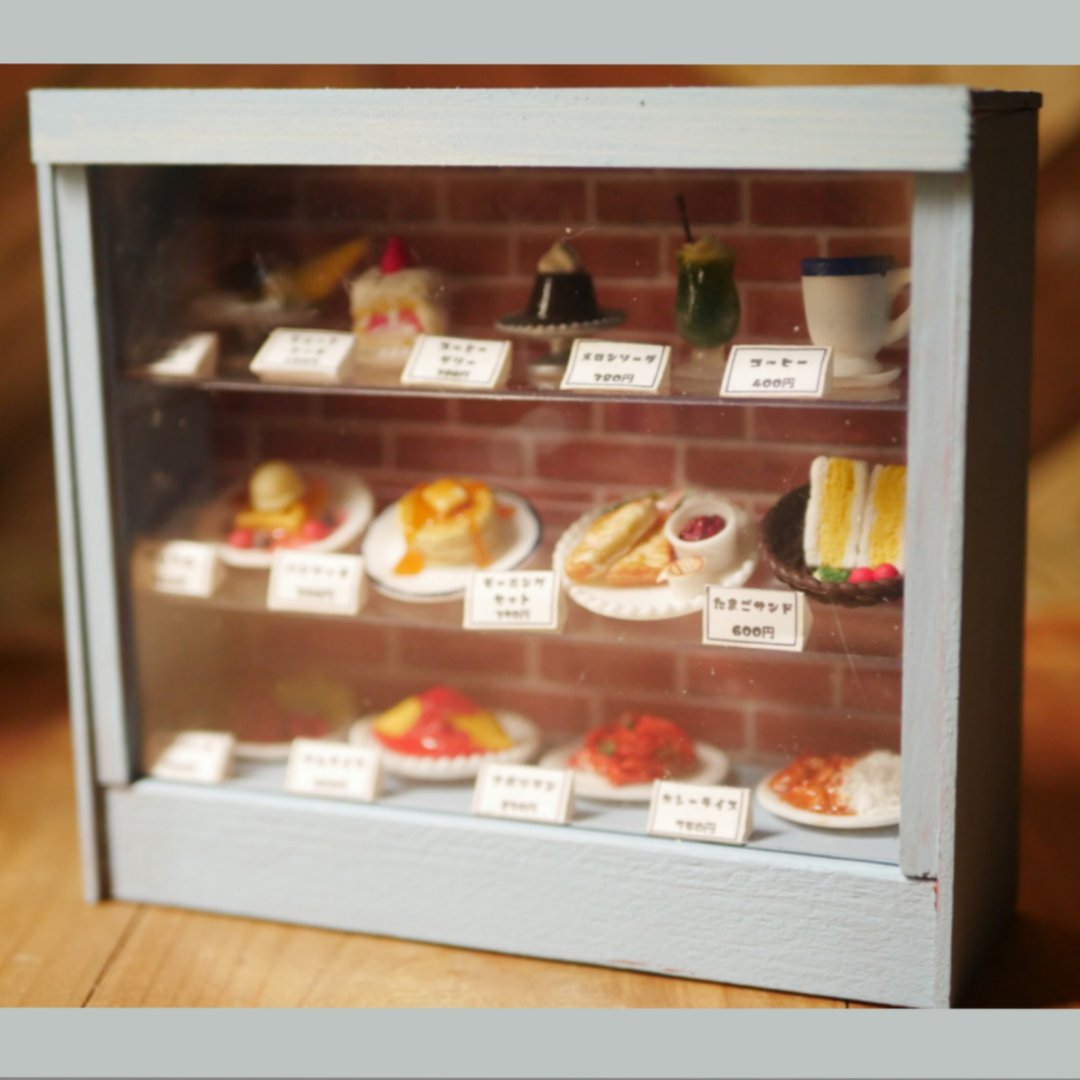 微型咖啡店展示 礼物 - 摆饰 - 木头 
