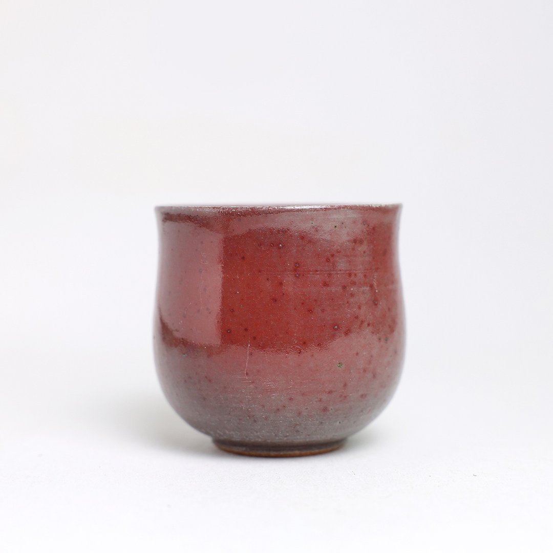 明芽窑 | 柴烧铜红水杯 陶杯 杯子 铜红 茶杯 日常实用 H9 - 茶具/茶杯 - 陶 红色