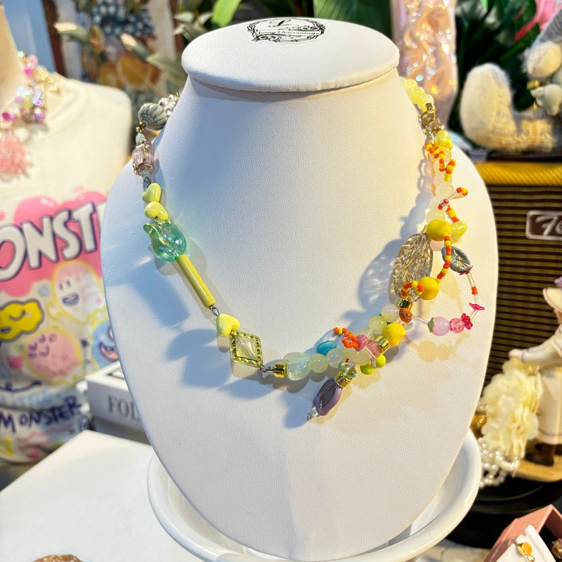 时尚街头手工串珠项链4 - 项链 - 塑料 