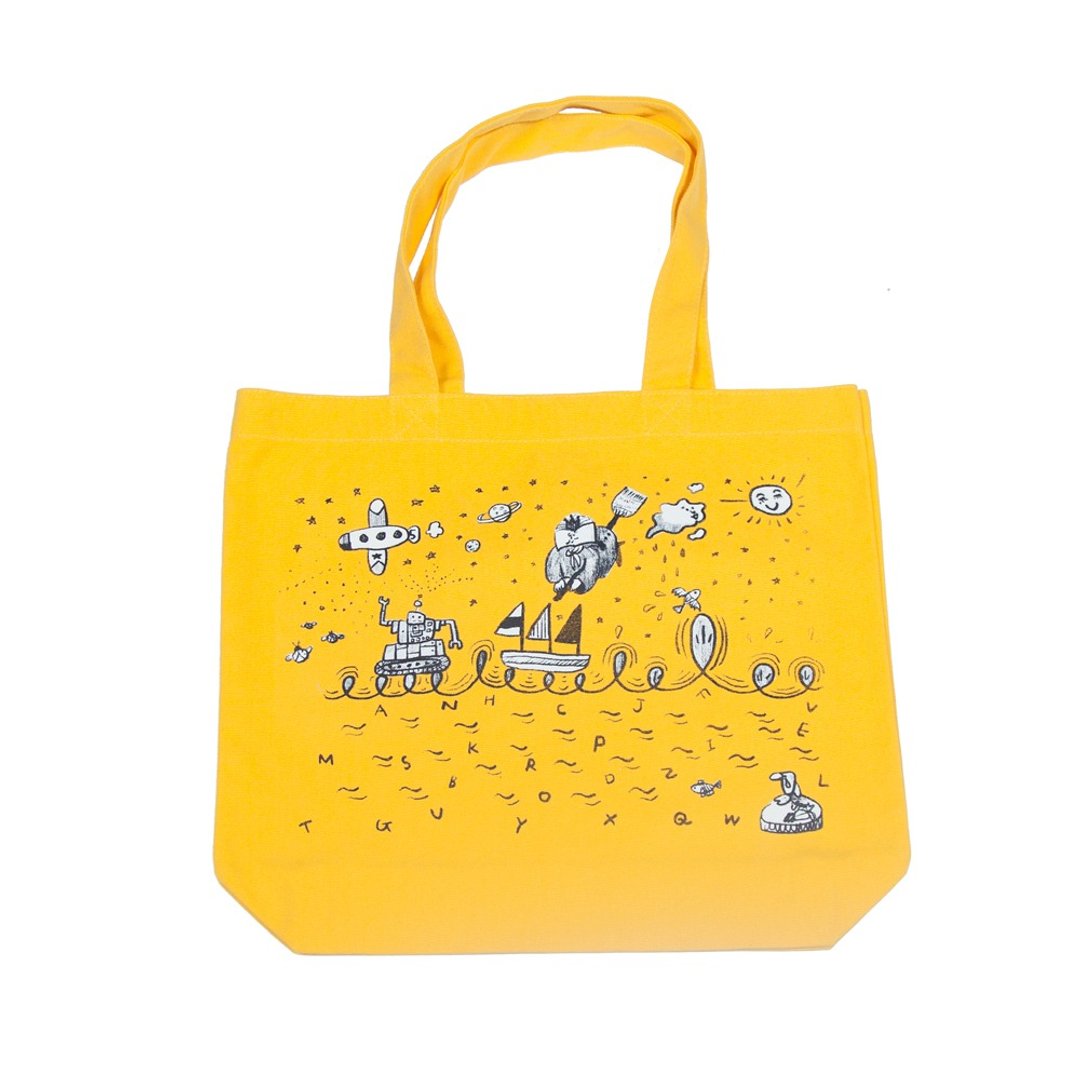 For admission and admission. Book King's Dream Illustration Picture Book Bag Lesson Bag Yellow Tcollector - 其他 - 棉 黄色