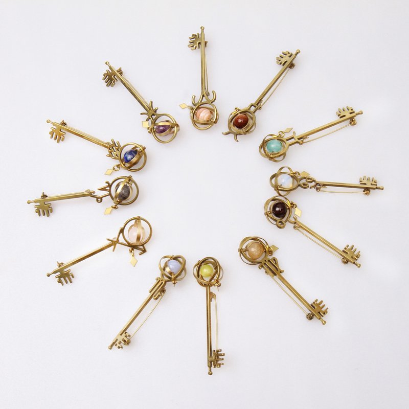星之钥胸针 ZODIAC BROOCH - 胸针 - 铜/黄铜 