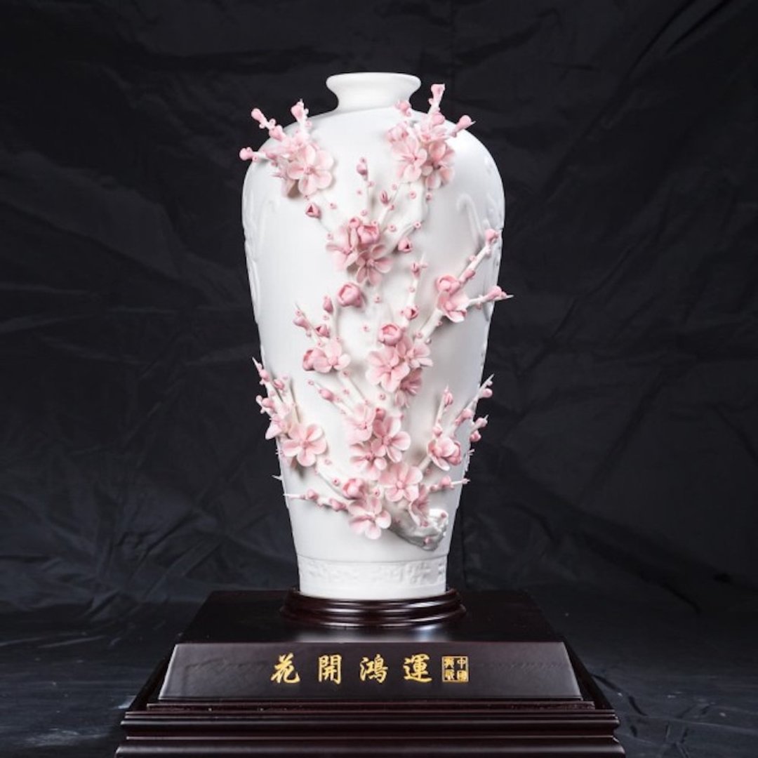 喜瑞瓷 花开鸿运 - 花瓶/陶器 - 瓷 白色
