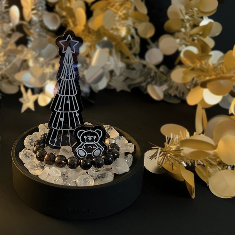 H h L【盆宅】水晶消磁净化置物盆 | 圣诞限定 S1+S2 - 摆饰 - 水晶 黑色