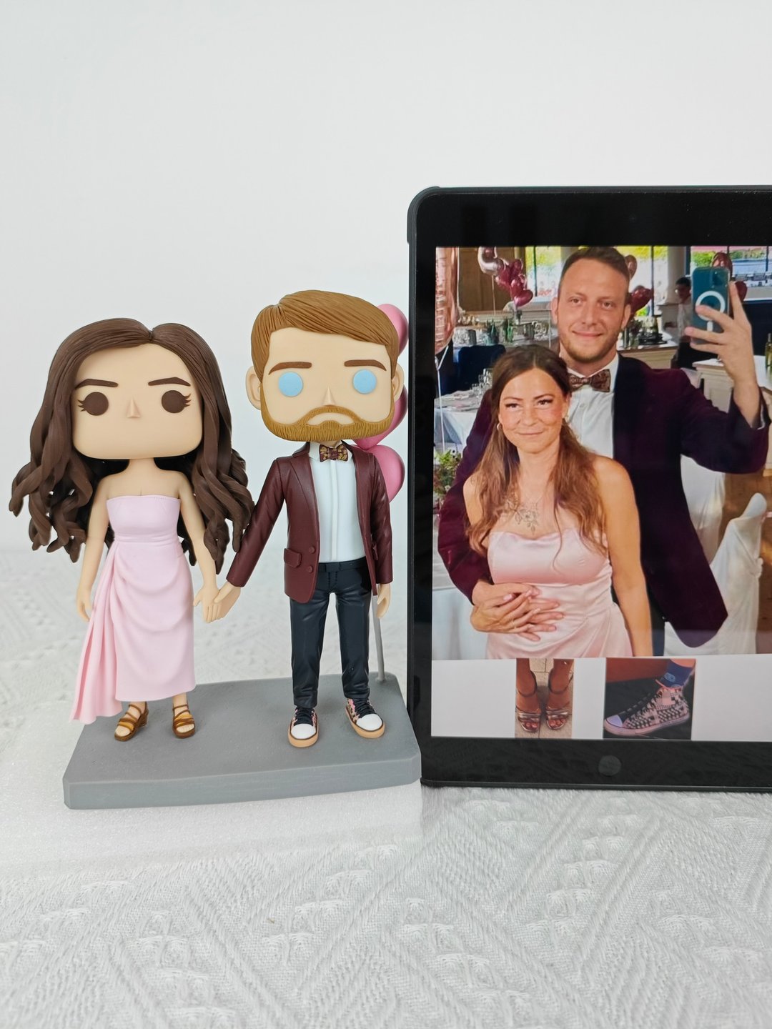 纯手工定制美国Funko Pop 自画像公仔情侣父母夫妻结婚周年礼物 - 玩偶/公仔 - 粘土 多色