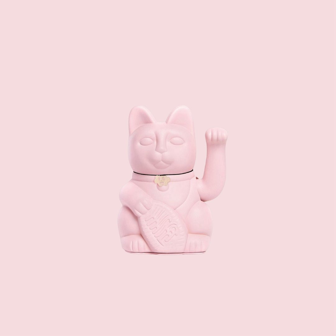 【Diminuto Cielo 招财猫】 Tiny Sky 幸运招财猫 - 泡泡粉 15CM - 玩偶/公仔 - 其他材质 粉红色