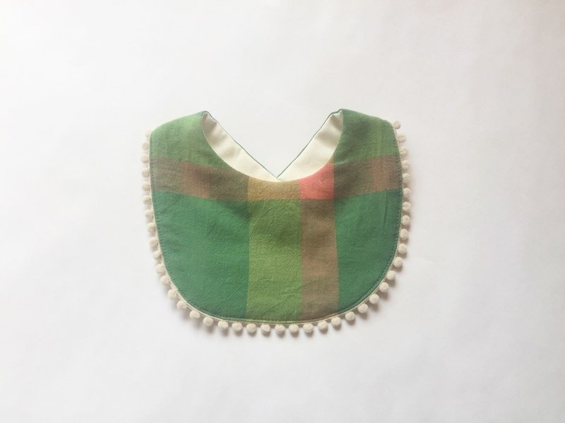 春色コットンスタイ　みどり　チェック - 围嘴/口水巾 - 棉．麻 多色