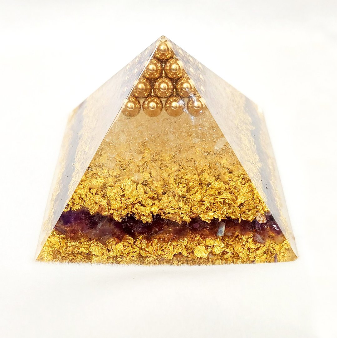 【宇能水晶塔】白水晶, 紫晶, 能量奥岗,对应顶轮,负能转换 - 摆饰 - 水晶 紫色