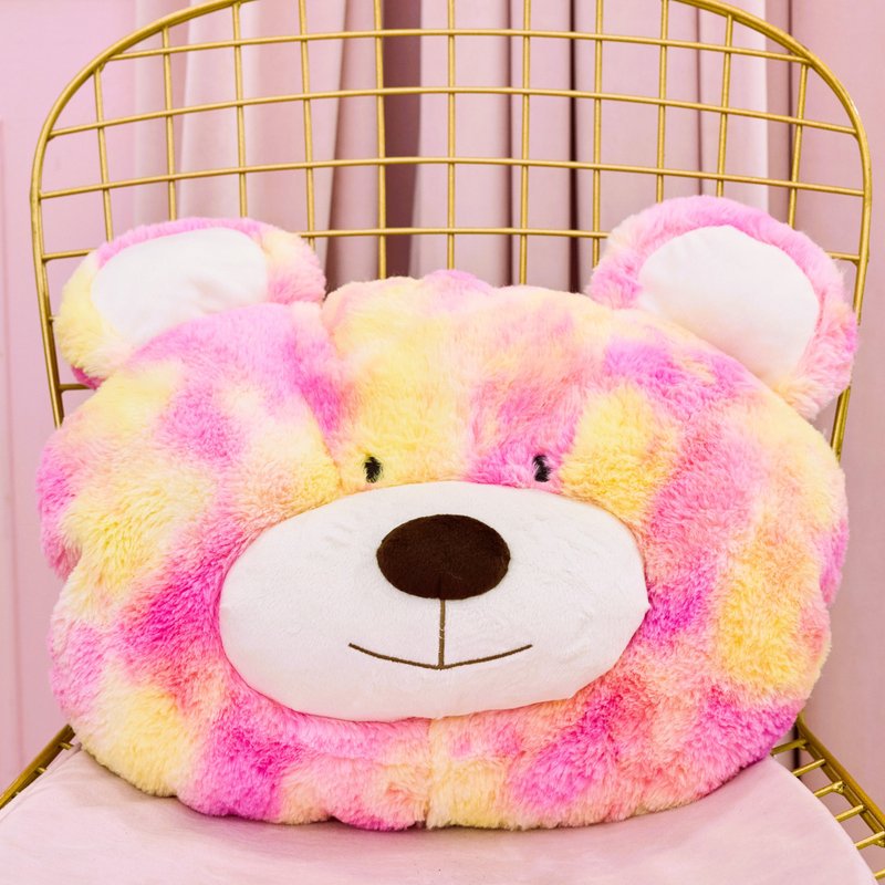 Candy Bear 爱吃蜜桃的蜜桃熊 熊头抱枕 - 枕头/抱枕 - 聚酯纤维 多色