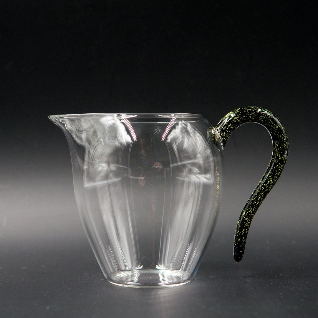 自慢堂 玻璃中蛋盅 黑亮片 - 茶具/茶杯 - 玻璃 