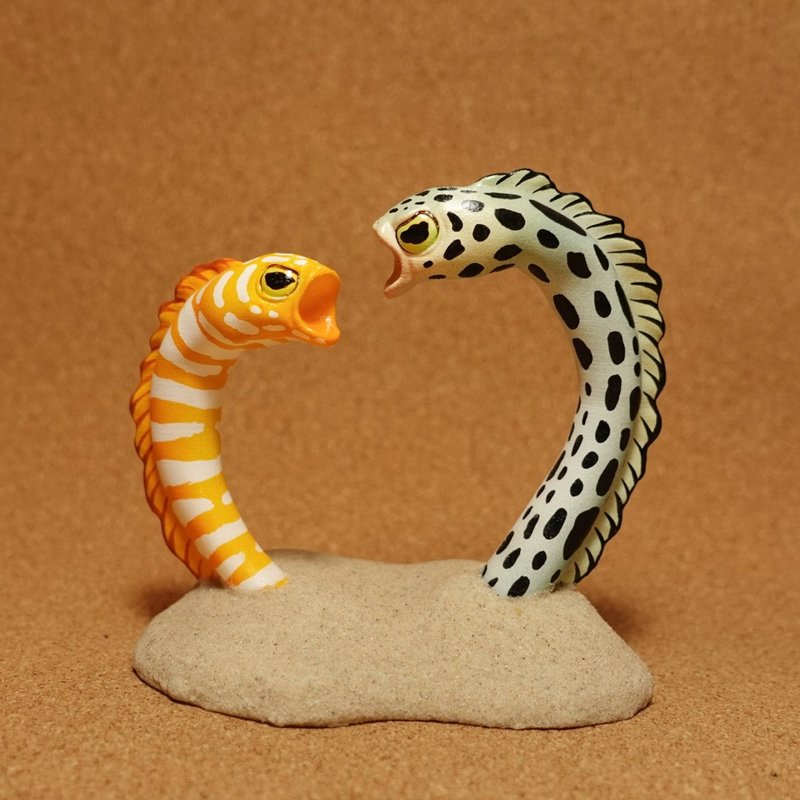 Sculptimal 花鳗三兄弟系列【花园鳗】摆设 - 摆饰 - 塑料 橘色