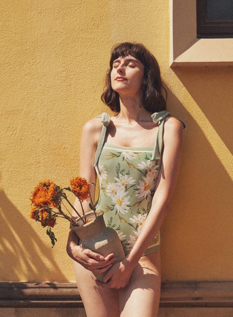 DAISY REVERSIBLE TIE-SHOULDER ONE PIECE SWIMSUIT - 女装泳衣/比基尼 - 其他材质 多色