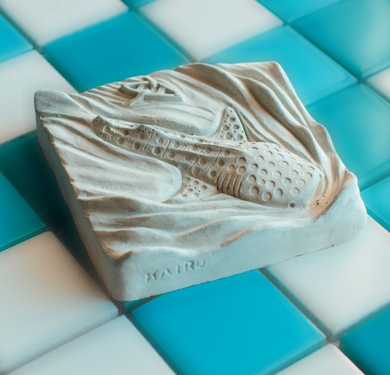 鲸鲨游游手作水泥皂台 - 卫浴用品 - 水泥 灰色