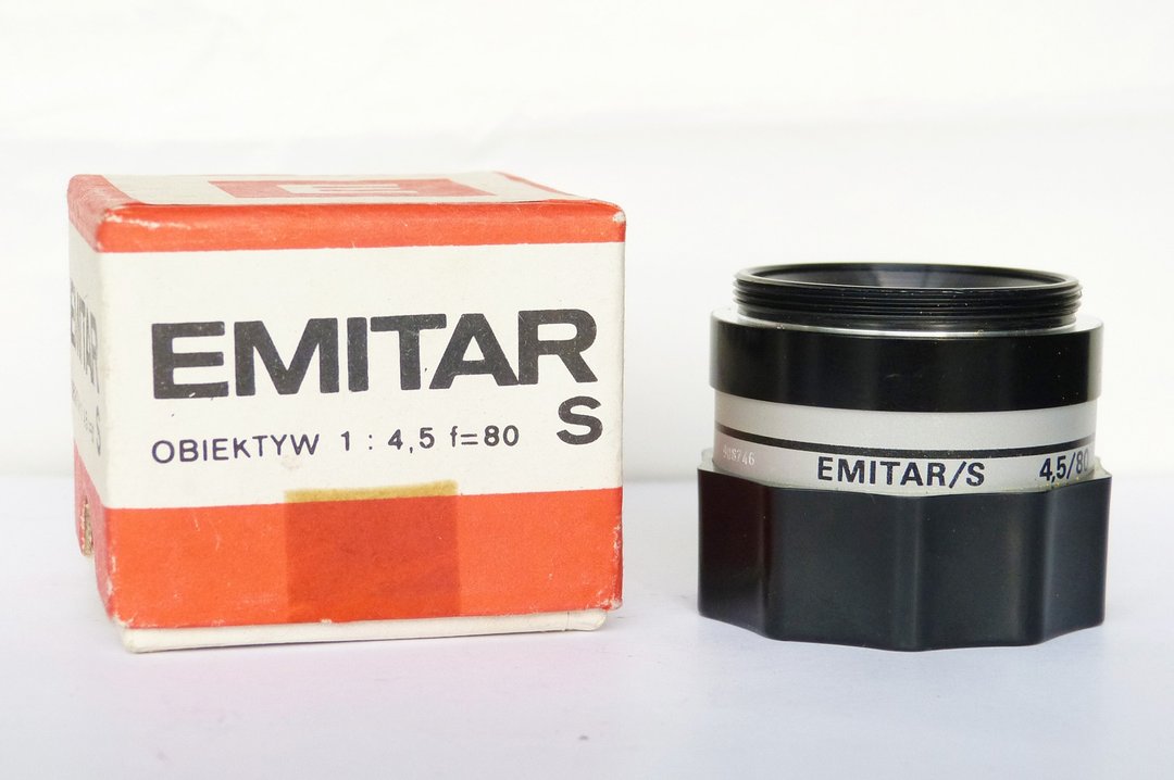 Emitar/S 4.5/80 放大镜 M42 安装中片幅 PZO 波兰 带盒 - 相机 - 其他材质 灰色