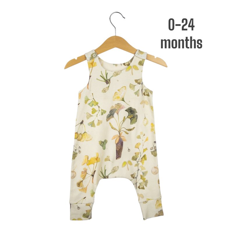 Herbarium baby romper, baby boy romper, baby girl romper, baby overalls - 包屁衣/连体衣 - 棉 多色