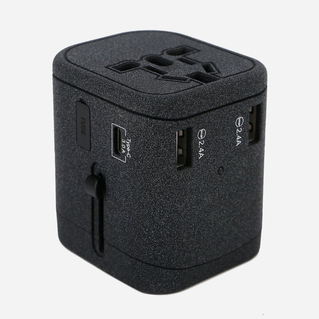 【外游法宝 】旅行万用转接插头-3色可选-黑色 | USB接头/Type-C - 其他 - 其他材质 
