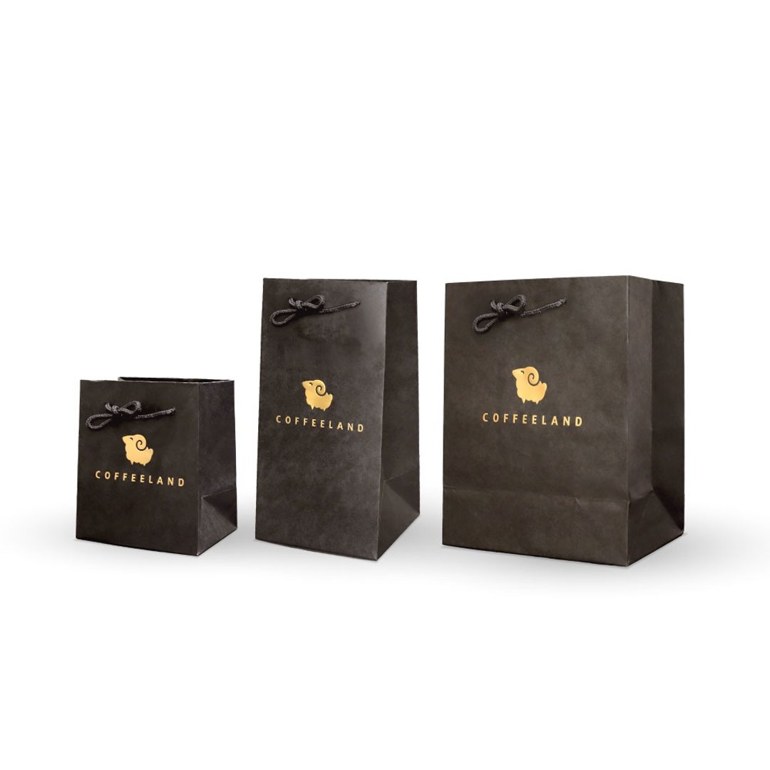 COFFEELAND | 黑金质感提袋 - 小/中/大 - 咖啡 - 新鲜食材 粉红色