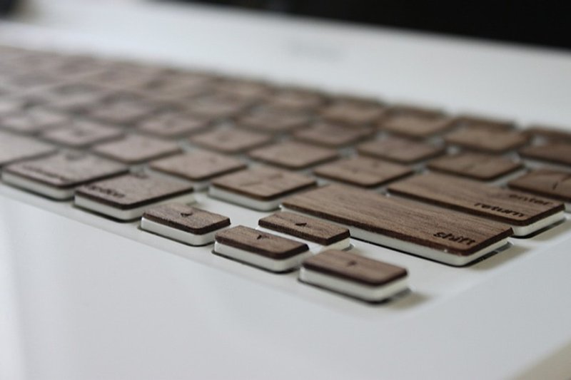 黑胡桃木 实木键盘 贴膜 Macbook Air Pro Mac 木质键盘 客制化 - 其他 - 木头 