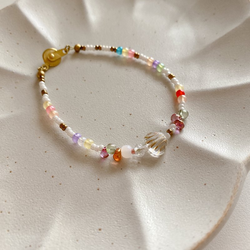 花园调色板 -捷克珠 黄铜手环 - 手链/手环 - 铜/黄铜 多色