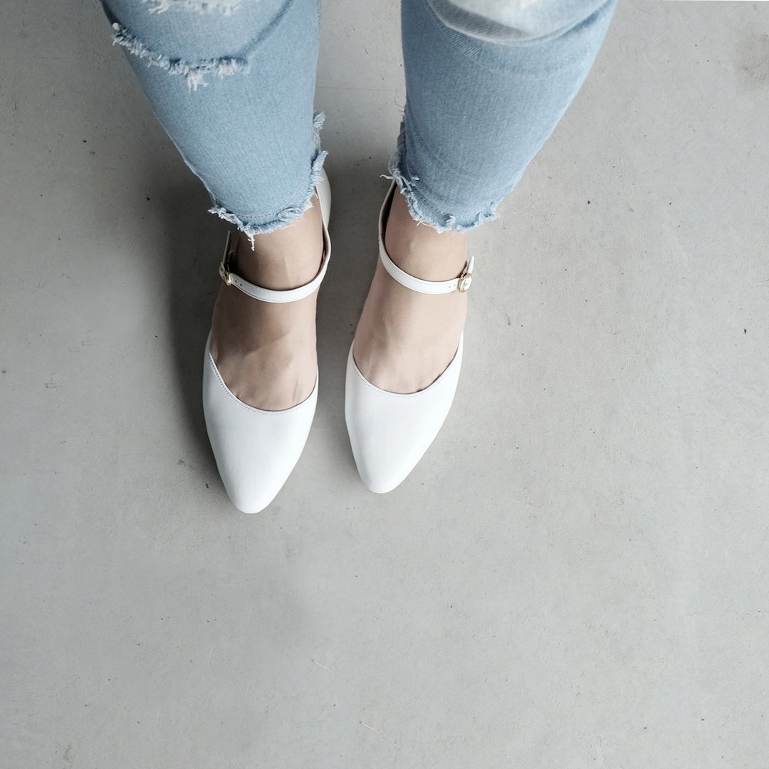 Idun Snow White (纯白) Heels | WL - 其他女款皮鞋 - 真皮 白色