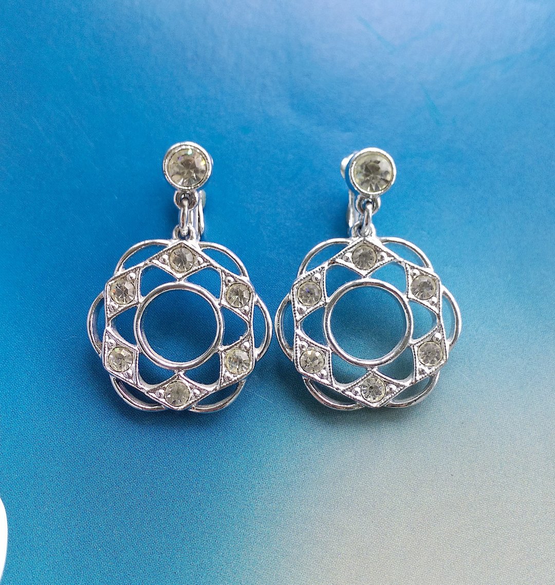 Vintage Jewelry 西洋古董饰品 SARAH COV Swan Lake 夹式耳环 - 耳环/耳夹 - 其他材质 金色