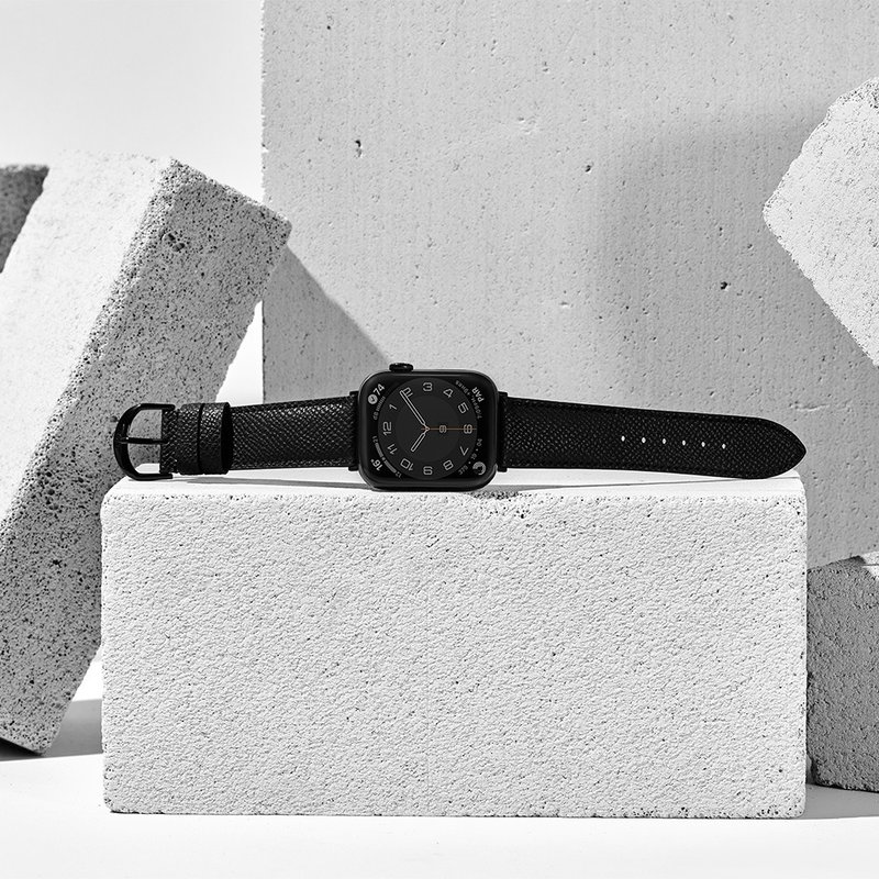Apple Watch 经典黑 • 赠皮革油 真皮 皮革 手表 表带 - 表带 - 真皮 黑色