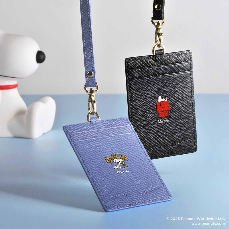 PEANUTS 特别版 定制化 UV印刷 十字纹皮革证件套 (3色) - 证件套/卡套 - 真皮 粉红色
