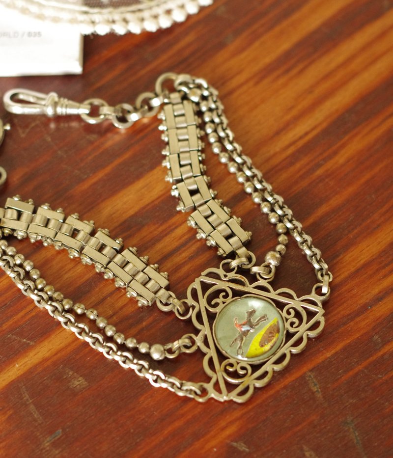 老又好 Antique 1930~40年赛马三角怀表链手链BR258 - 表带 - 其他金属 金色