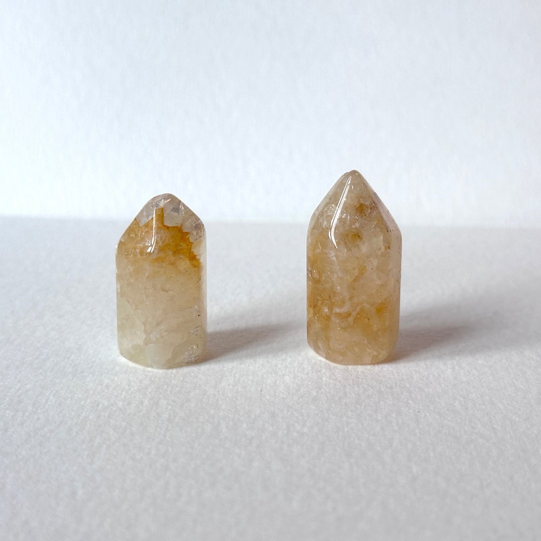 【天蝎射手座|11月诞生石】黄水晶|迷你六角柱 办公室家中疗愈 摆 - 摆饰 - 水晶 黄色